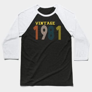 1981 vintage year retro Baseball T-Shirt